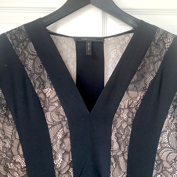 BCBGMaxAzria Habor Black & Nude Lace Dress - Picture 5 of 7